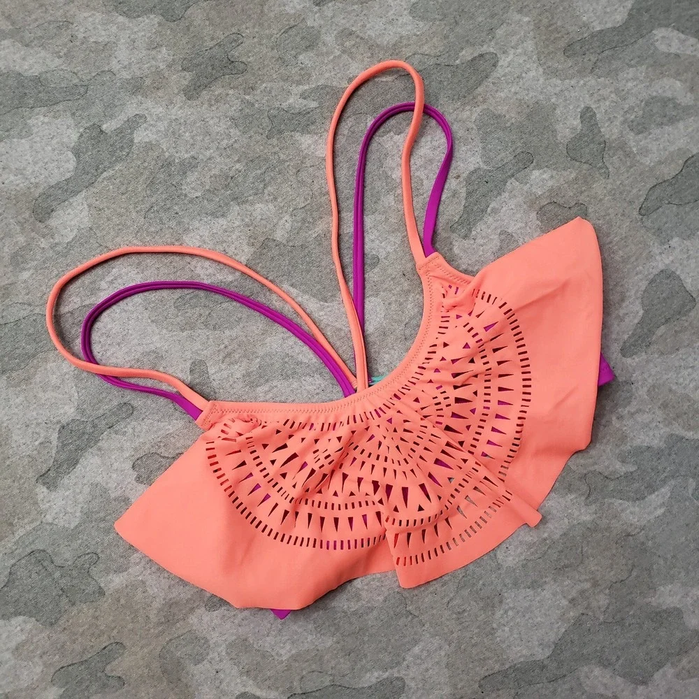 Victoria's‎ Secret Swimwear Top Womens XS Orange